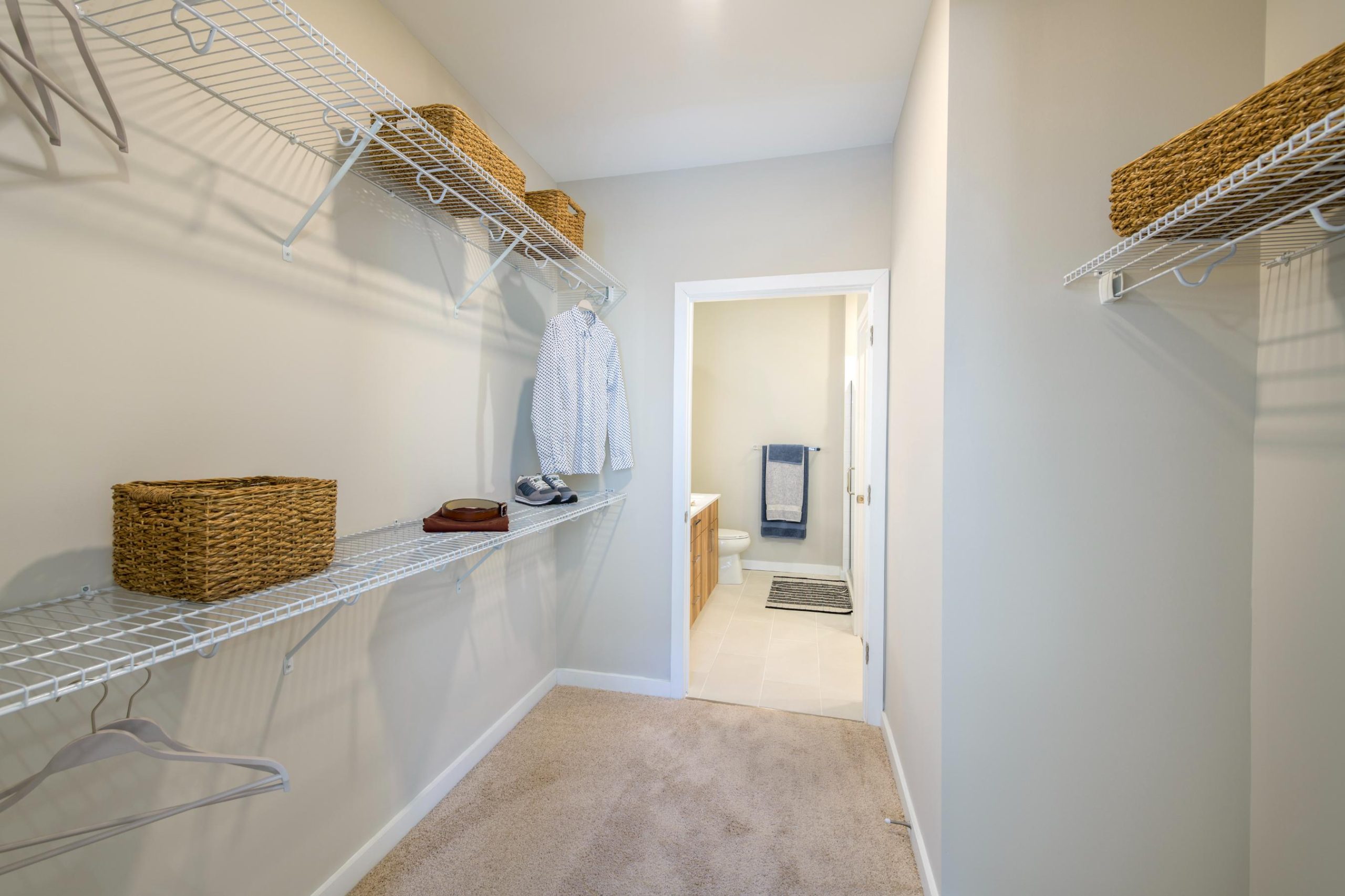 An expansive, walk-in closet for all your clothes and accessories 
